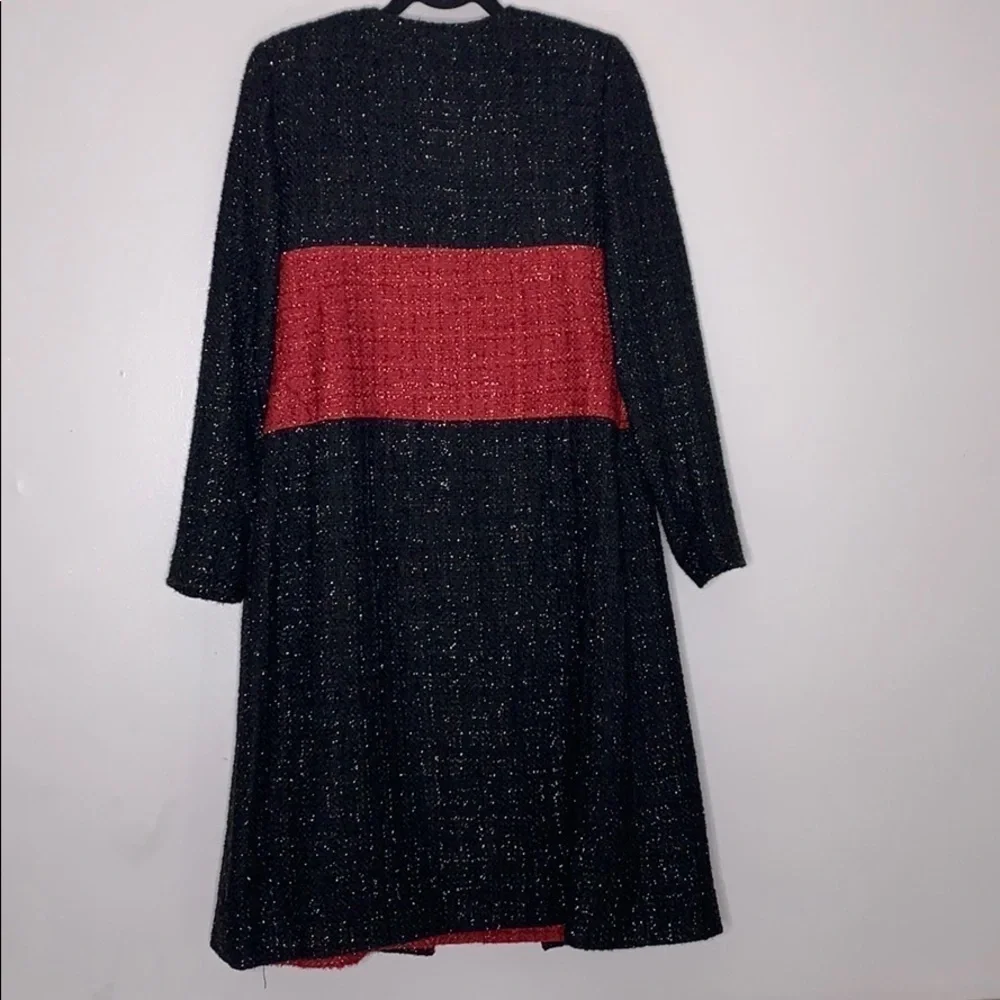 Ashro Tweed Color blocked Overcoat & Matching Dress women’s Size 6 medium set